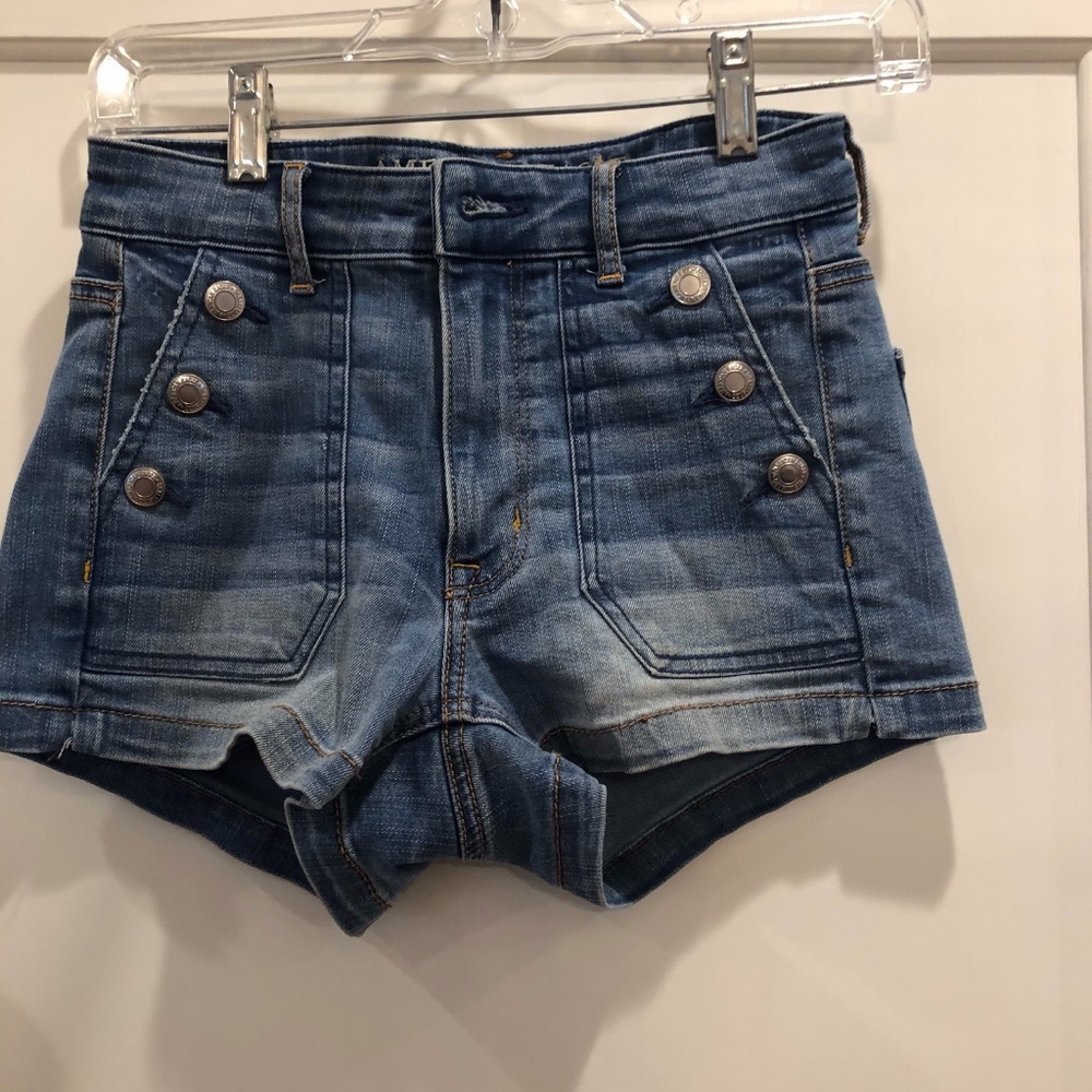 American American Eagle Button Jean Shorts Size 0